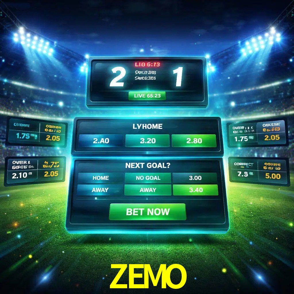 Vista de apuestas en vivo ZEMO durante un partido en curso